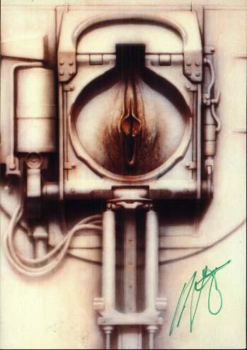 gigger02.jpg - HR GIGER: Hansruedi Giger, eigentlich Hans Rudolf Giger (* 5. Februar 1940 in Chur), ist ein Schweizer Maler und bildender Künstler. ca 13 x 9 auf Originalfoto. 40 €