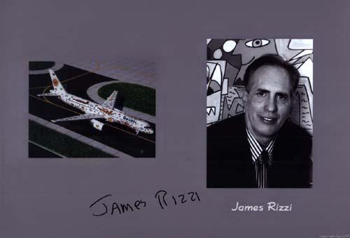 rizzi01.jpg - James Rizzi (* Oktober 1950 in New York, N.Y.) ist ein US-amerikanischer Künstler und Maler der Pop-Art. Er lebt und arbeitet gegenwärtig in einem Atelier-Loft im Manhattaner Stadtteil SoHo. DIN A 4 Original Fotopapier. 85 € (In Person)
